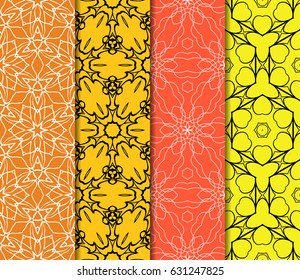 seamless geometry pattern set. vector illustration. texture for design wallpaper, pattern fills, fabric