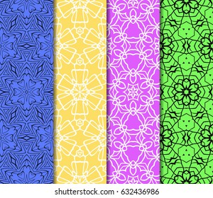 seamless geometry pattern set. vector illustration. texture for design wallpaper, pattern fills, fabric