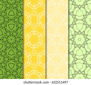 seamless geometry pattern set. vector illustration. texture for design wallpaper, pattern fills, fabric