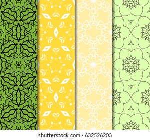 seamless geometry pattern set. vector illustration. texture for design wallpaper, pattern fills, fabric