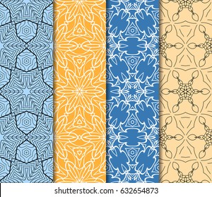 seamless geometry pattern set. vector illustration. texture for design wallpaper, pattern fills, fabric