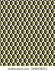 Seamless geometry simple pattern with honeycombs. Vector illustration.