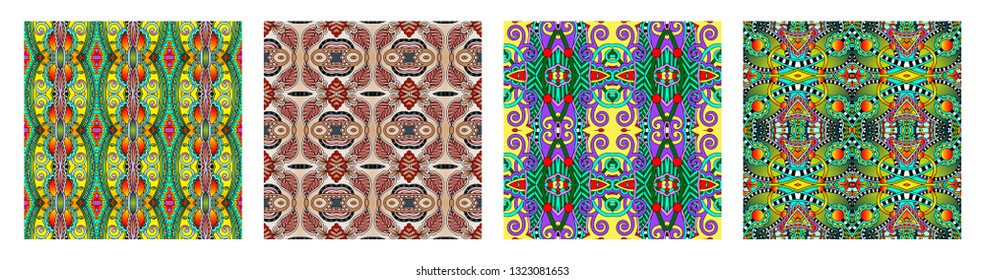 seamless geometry vintage pattern, ethnic style ornamental background, ornate floral decor for fabric design, endless texture