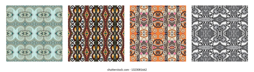 seamless geometry vintage pattern, ethnic style ornamental background, ornate floral decor for fabric design, endless texture