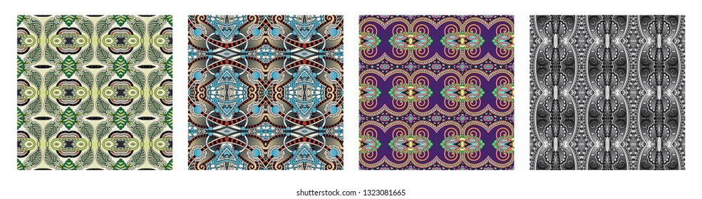 seamless geometry vintage pattern, ethnic style ornamental background, ornate floral decor for fabric design, endless texture
