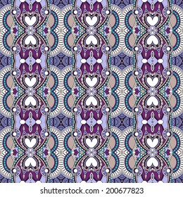 seamless geometry vintage pattern, ethnic style ornamental background, ornate floral decor for fabric design, endless texture