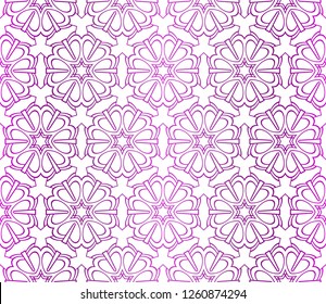 Seamless geomteric patterns. Vector illustration. Hand drawn wrap wallpaper, cover fabric, cloth textile design. Gradient color.