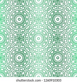 Seamless Geomteric Patterns. Vector Illustration. Hand Drawn Wrap Wallpaper, Cover Fabric, Cloth Textile Design. Gradient color.