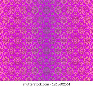 Seamless geomteric patterns. Vector illustration. Hand drawn wrap wallpaper, cover fabric, cloth textile design. Gradient color.