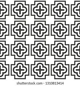 Seamless Geomteric Patterns. Vector Illustration. Hand Drawn Wrap Wallpaper, Cover Fabric, Cloth Textile Design. White grey color.