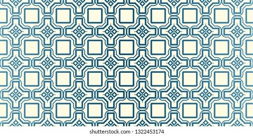 Seamless Geomteric Patterns. Vector Illustration. Hand Drawn Wrap Wallpaper, Cover Fabric, Cloth Textile Design. Blue oat milk color.