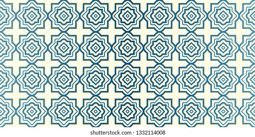 Seamless Geomteric Patterns. Vector Illustration. Hand Drawn Wrap Wallpaper, Cover Fabric, Cloth Textile Design. Blue oat milk color.