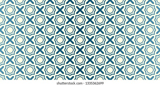 Seamless Geomteric Patterns. Vector Illustration. Hand Drawn Wrap Wallpaper, Cover Fabric, Cloth Textile Design. Blue oat milk color.