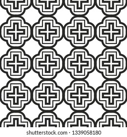 Seamless Geomteric Patterns. Vector Illustration. Hand Drawn Wrap Wallpaper, Cover Fabric, Cloth Textile Design. White grey color.