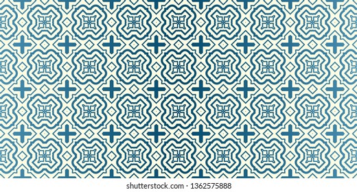 Seamless Geomteric Patterns. Vector Illustration. Hand Drawn Wrap Wallpaper, Cover Fabric, Cloth Textile Design. Blue oat milk color.