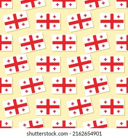 Seamless Georgia flag in flat style pattern