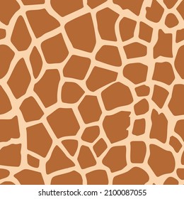 Seamless geraffe skin pattern. Realistic animal texture. Vector illustration EPS10