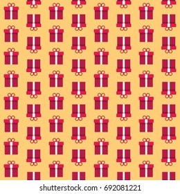 seamless gift box background , flat design pattern