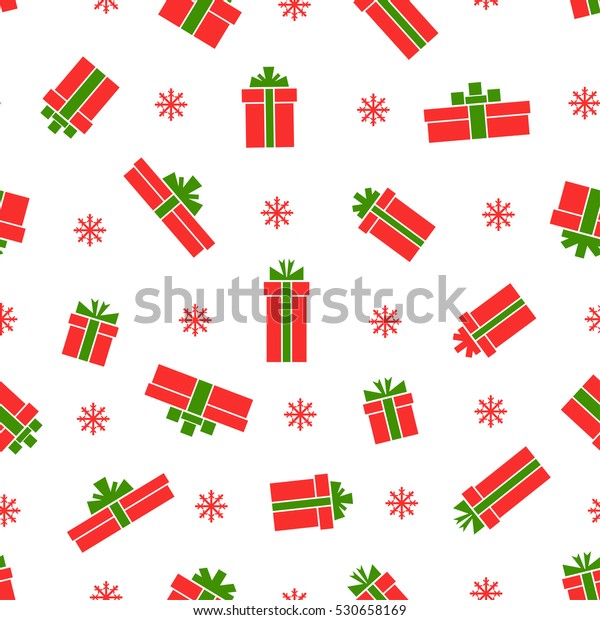 Seamless Gift Box Pattern Red Gift Stock Vector (Royalty Free ...