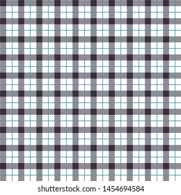 Seamless Gingham Dark Blue Pattern. Texture for plaid, tablecloths, clothes, shirts, dresses, paper, bedding, blankets, quilts and other textile products. Vector illustration EPS 10