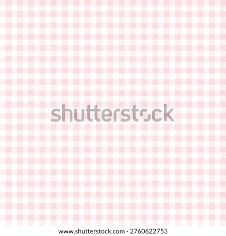 Seamless gingham pattern background, small pink plaid chequered pattern. Pink and white checkered tablecloth. Classic gingham textile fabric texture for picnic tablecloth or kitchen decor.