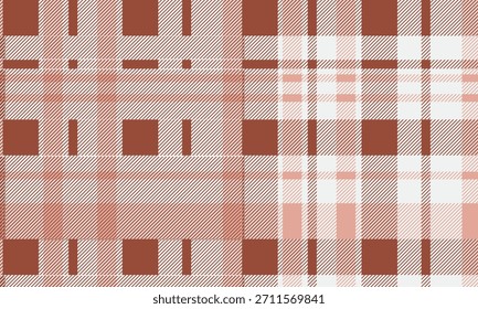 Seamless gingham plaid pattern. Tartan fabric texture. Checkered background design. Vector