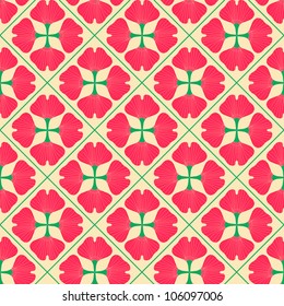 Seamless ginkgo leaves vector background