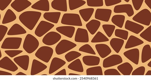 Padrão De Girafa Sem Costura. Padrão De Pele Animal Para Impressão, Têxtil, Embalagem. Ilustração do Vetor de Cor Marrom Terrestre. 