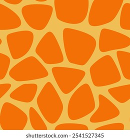 Seamless Giraffe Pattern. Animal Skin Pattern For Print, Textile, Packaging. Earthy Brown Color Vector Illustration. 