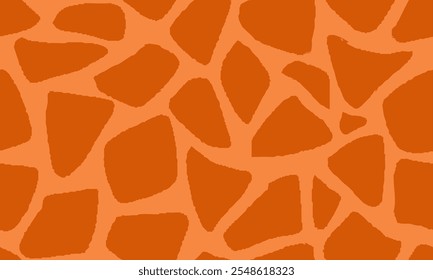Seamless Giraffe Pattern. Animal Skin Pattern For Print, Textile, Packaging. Earthy Brown Color Vector Illustration. 