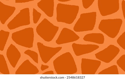 Seamless Giraffe Pattern. Animal Skin Pattern For Print, Textile, Packaging. Earthy Brown Color Vector Illustration. 