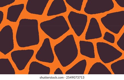 Seamless Giraffe Pattern. Animal Skin Pattern For Print, Textile, Packaging. Earthy Brown Color Vector Illustration. 
