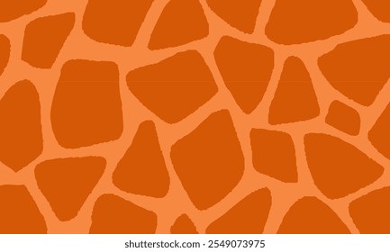 Patrón de jirafa sin fisuras. Patrón De Piel Animal Para Impresión, Textil, Embalaje. Ilustración vectorial de color marrón terroso. 