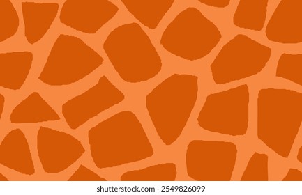 Seamless Giraffe Pattern. Animal Skin Pattern For Print, Textile, Packaging. Earthy Brown Color Vector Illustration. 