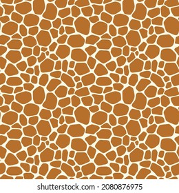 Seamless Giraffe Pattern Skin Texture, Safari Style 