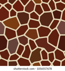 Seamless giraffe print, background, pattern. Vector 10 eps