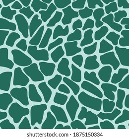 Seamless giraffe skin pattern. Animal skin in vector. Print for clothing, dress, fabric, background printing. Seamless colorful giraffe pattern. Vector image. Safari texture, zoo, jungle.