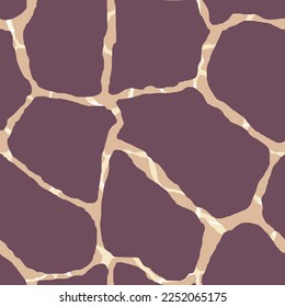 seamless giraffe skin pattern in brown background
