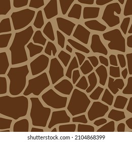 Seamless giraffe skin pattern. Realistic animal texture. Vector illustration EPS10