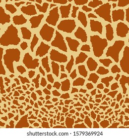 Seamless giraffe skin pattern. Vector illustration