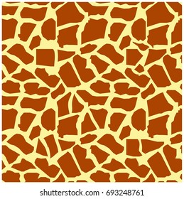 Seamless giraffe skin texture stock vector illustration