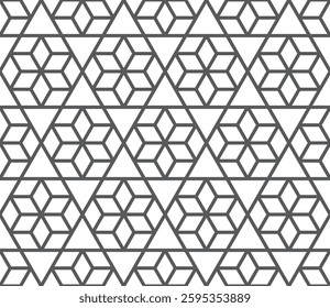 Seamless girih pattern. Girih 4, Girih 5, Girih 6. Traditional Islamic Design. Mosque decoration element. Seamless geometric pattern. Seamless islamic pattern. Background vector illustration.