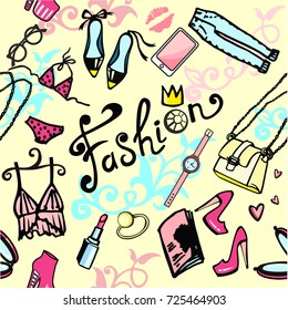 Seamless girly background