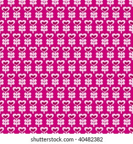 Seamless girly flower patern in vector