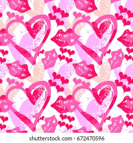 Seamless glamorous textile doodle pattern grunge texture.Trendy modern ink artistic design with authentic,unique scrapes, watercolor blotted background for a logo, cards, invitations, posters, banners