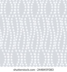 Seamless glamour print pattern with beads jewelry art decor wallpaper for textile, package, paper