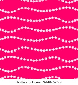 Seamless glamour print pattern with beads jewelry art decor wallpaper for textile, package, paper