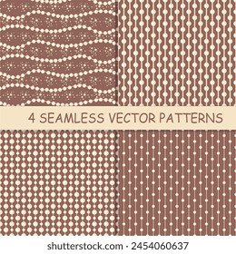 Seamless glamour print pattern with beads jewelry art decor wallpaper for textile, package, paper