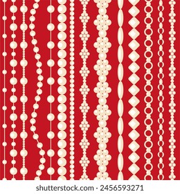 Patrón de impresión de glamour sin fisuras con abalorios Fondo de pantalla de decoración de arte de joyería para textil, paquete, papel