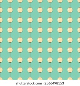 Seamless glamour print pattern with beads jewelry art decor wallpaper for textile, package, paper	
